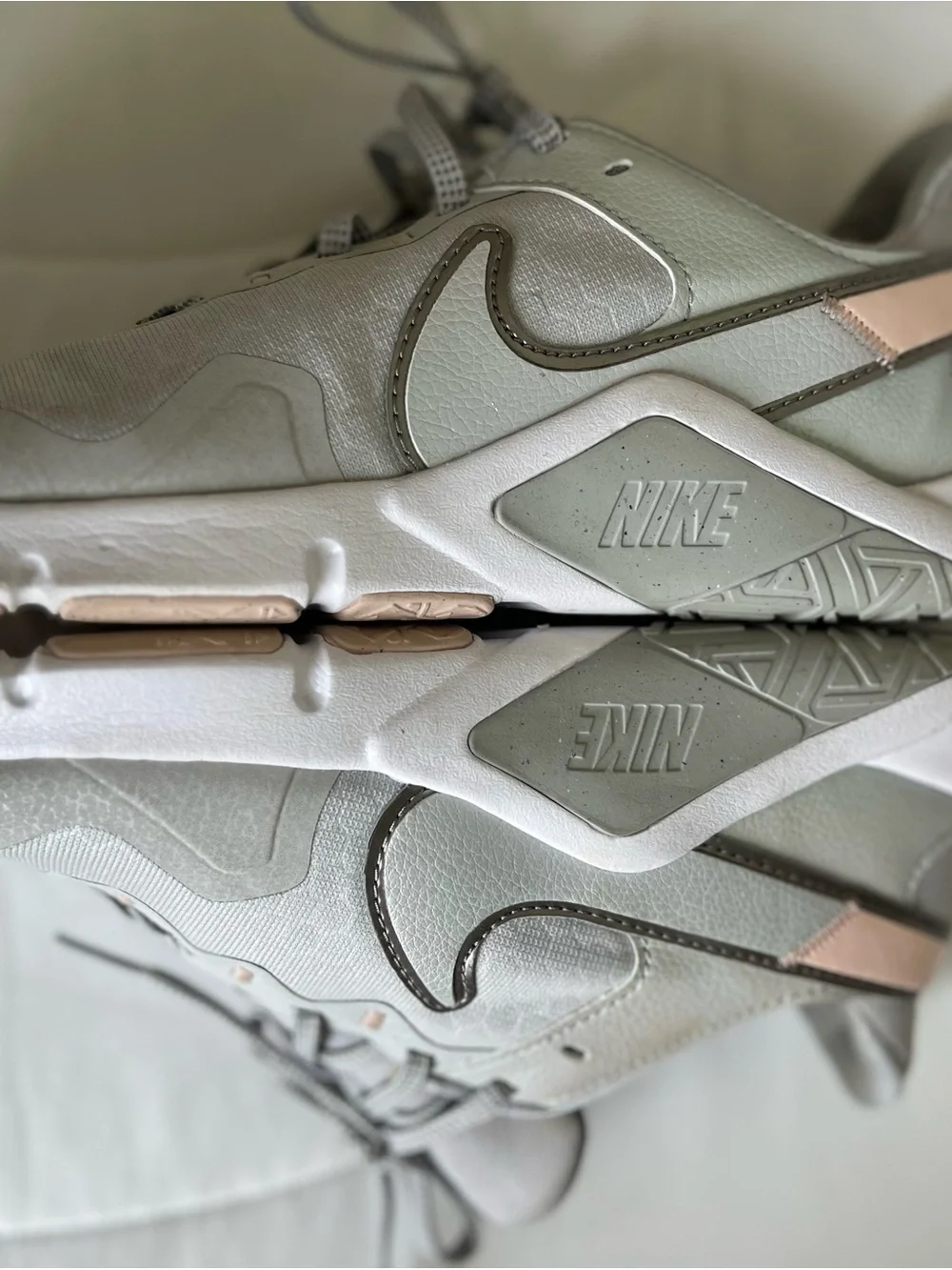 Nike Women's Legend Essential 2 Grey Fog Pale Coral size 9.5